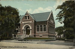 Public Library Amesbury, MA Postcard Postcard Postcard