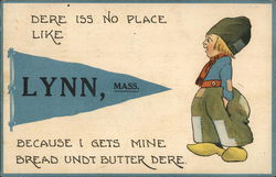 Dere is no place like Lynn Massachusetts Postcard Postcard Postcard