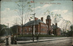 High School Taunton, MA Postcard Postcard Postcard