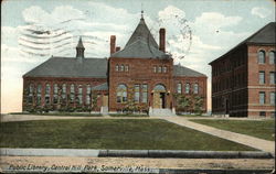 Public Library, Central Hill Park Postcard