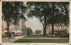 West Street from Park Pittsfield, MA Postcard Postcard Postcard