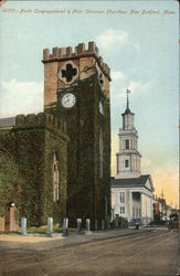 North Congregational & First Christian Churches New Bedford, MA Postcard Postcard Postcard