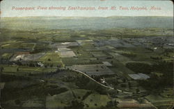 Panoramic View Showing Easthampton From Mt. Tom Holyoke, MA Postcard Postcard Postcard