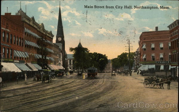 Main Street from City Hall Northampton Massachusetts