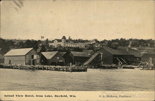 Island View Hotel from Lake Bayfield Wisconsin