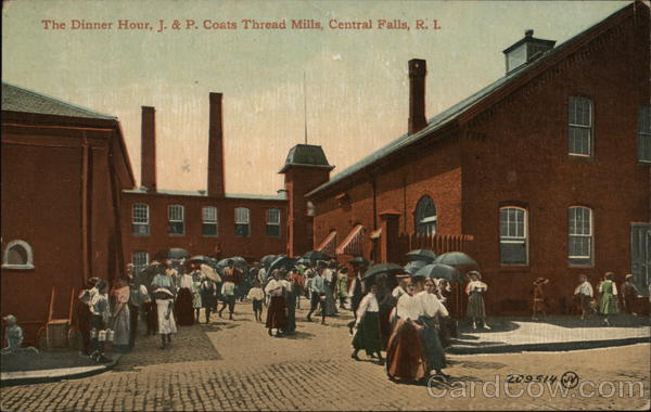 Dinner Hour, J. & P. Coats Thread Mills Central Falls Rhode Island