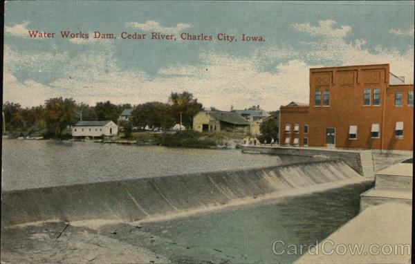 Waterworks Dam, Cedar River Charles City Iowa