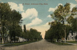 B. Street Arkansas City, KS Postcard Postcard Postcard