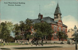 First Ward School Building Newton, KS Postcard Postcard Postcard