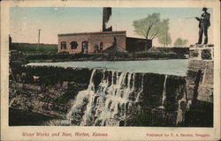 Water Works and Dam Postcard