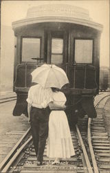 "On The Right Track", Loch Sheldrake, N.Y. Couples Postcard Postcard Postcard