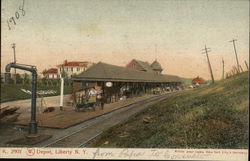 Railway Depot Liberty, NY Postcard Postcard Postcard