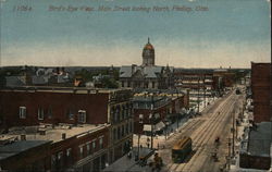 Bird's-eye view, Main Street looking north Postcard