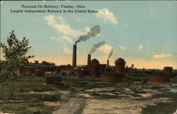 National Oil Refinery - Largest Independent refinery in the US Postcard