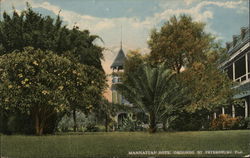 Manhattan Hotel Grounds St. Petersburg, FL Postcard Postcard Postcard