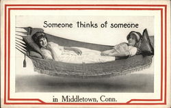 Two women in a hammock Postcard