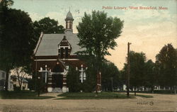 Public Library Brookfield, MA Postcard Postcard Postcard