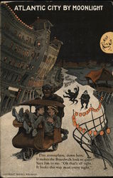 Atlantic City by Moonlight Postcard