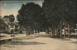 Main St., looking west Postcard