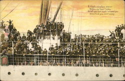 "If I had a wireless station, Within my heart today... Postcard