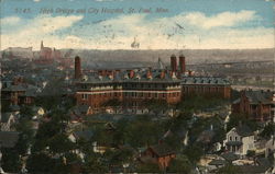 High Bridge and City Hospital St. Paul, MN Postcard Postcard Postcard