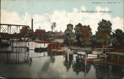 River Scene Postcard