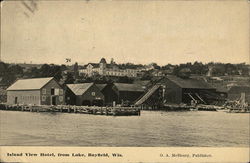 Island View Hotel from Lake Bayfield, WI Postcard Postcard Postcard