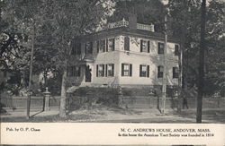 M.C. Andrews House Andover, MA Postcard Postcard Postcard