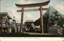 Japan Gardens, Wonderland Revere Beach, MA Postcard Postcard Postcard