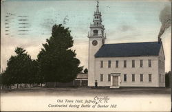 Old Town Hall Jaffrey, NH Postcard Postcard Postcard