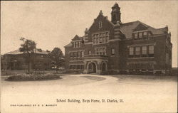 School Building, Boys Home Postcard