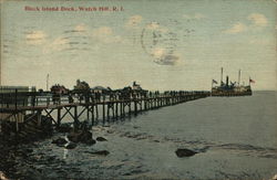 Block Island Dock Watch Hill, RI Postcard Postcard Postcard