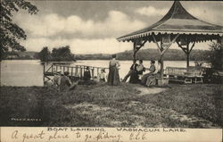 Boat Landing, Washacum Lake Sterling, MA Postcard Postcard Postcard