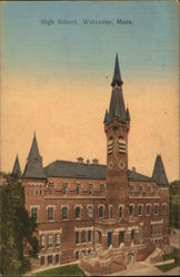 High School Worcester, MA Postcard Postcard Postcard