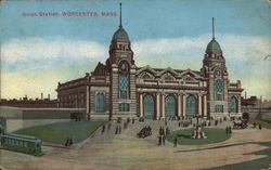 Union Station Worcester, MA Postcard Postcard Postcard