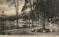 Clarendon Pond and Village in 1899 Postcard