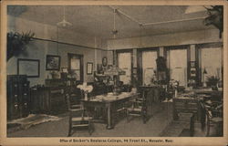 Office of Becker's Business College Worcester, MA Postcard Postcard Postcard