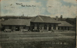 Railway Depot Red Oak, IA Postcard Postcard Postcard