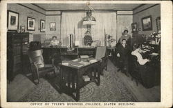 Office of Tyler's Business College, Slater Building Postcard