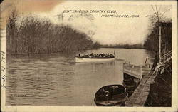 Boat landing, Country Club Postcard