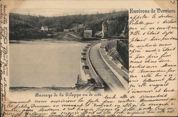 Barrage de la Gileppe vu de Côté Verviers Belgium