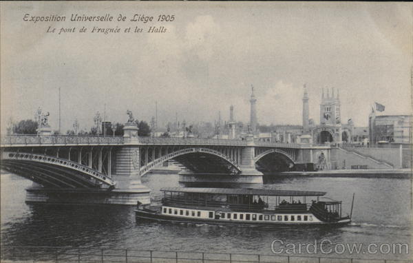 Le Pont de Fragnée et les Halls Liége Belgium 1905 Liège International