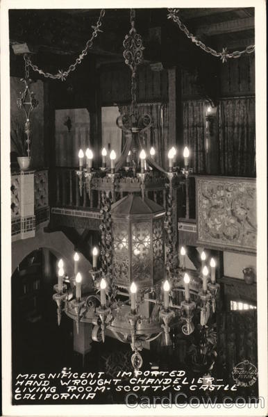 Scotty's Castle Magnificent Imported Hand Wrought Chandelier - Living Room Death Valley California