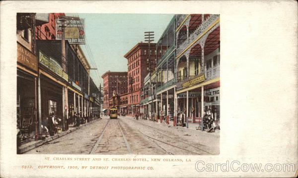 St. Charles Street and St. Charles Hotel New Orleans Louisiana