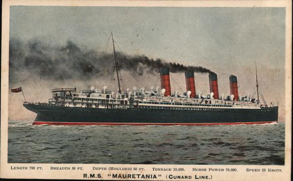 R.M.S. Mauretania (Cunard Line) Boats, Ships