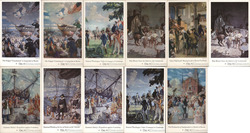 Lot of 11: Colonial America Views 1700's Postcard