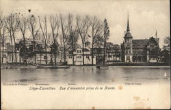 Vue d'Ensemble Prise de la Meuse Liége, Belgium 1905 Liège International Postcard 