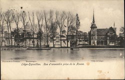 Vue d'Ensemble Prise de la Meuse Liége, Belgium 1905 Liège International Postcard Postcard