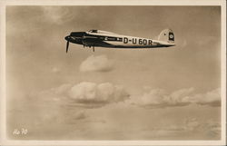 Nazi Airplane Flying - Heinkel HE Aircraft Postcard Postcard