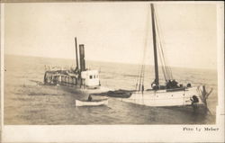 Sinking Boat Postcard